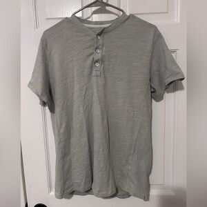 rag & bone Light Gray Henley Shirt